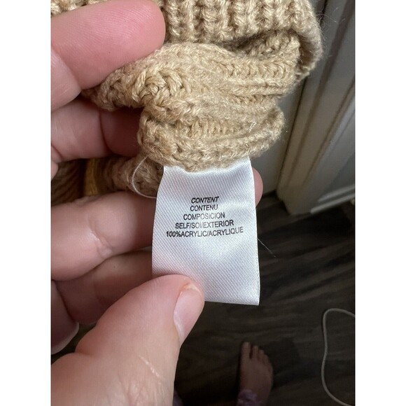 Women's Wayf Culver Turtleneck Long Sleeve Sweater Dress, Size X-Small Camel - Picture 7 of 8